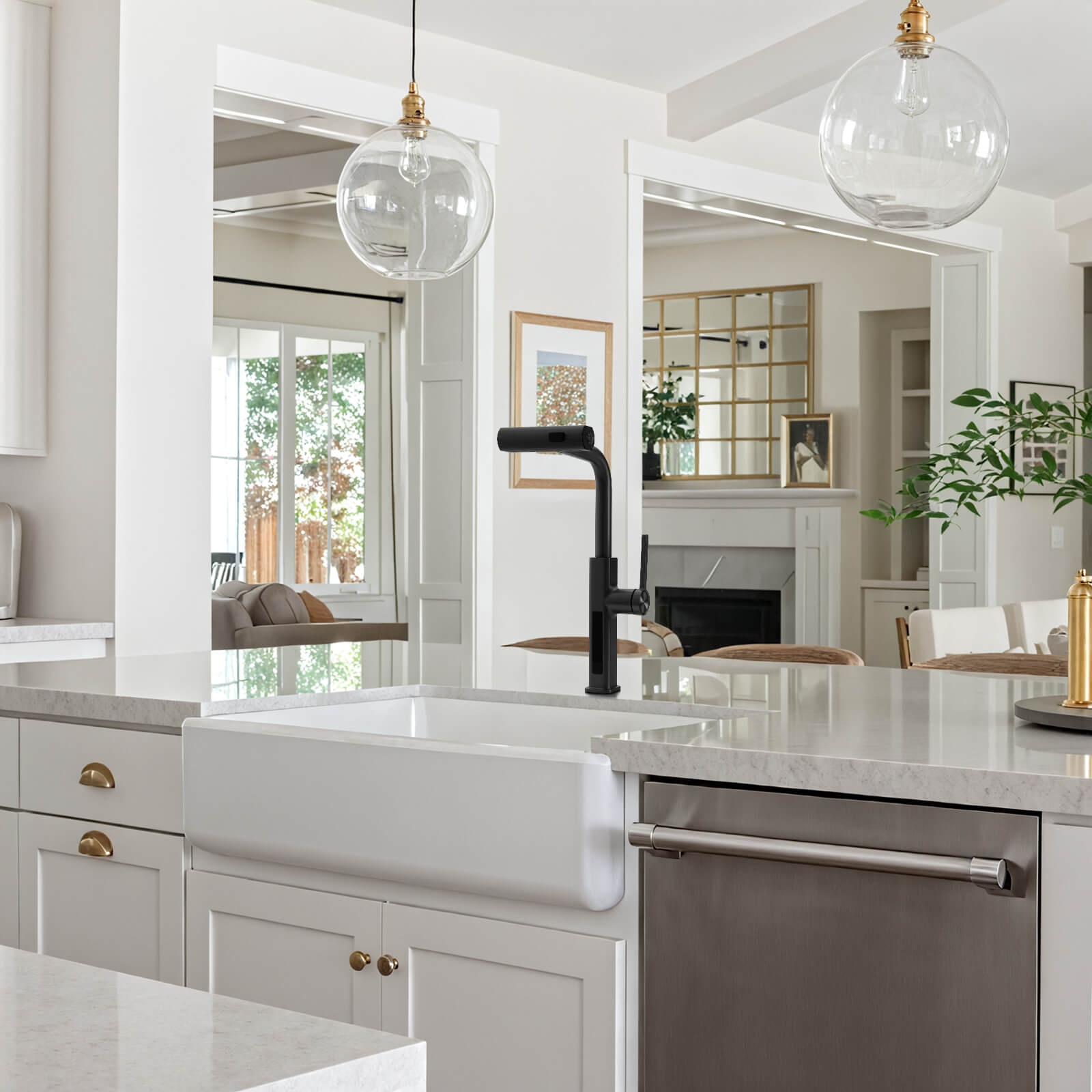 Recertified-Lefton Waterfall Kitchen Faucet-KF2209-US