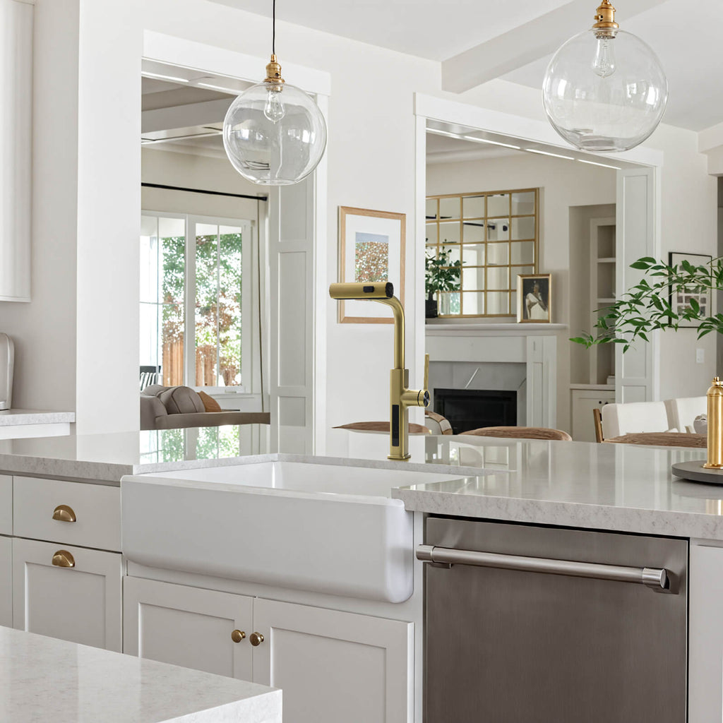 Recertified-Lefton Waterfall Kitchen Faucet-KF2209-US