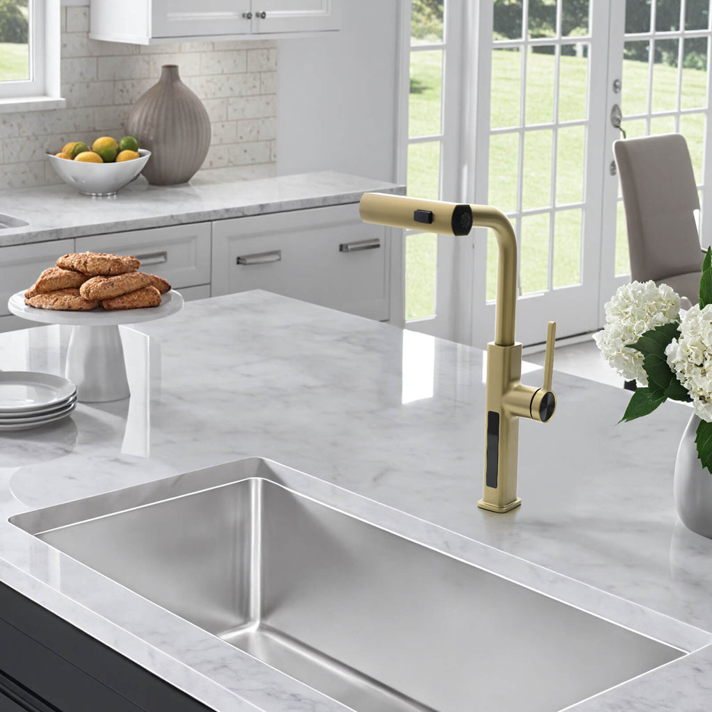 Recertified-Lefton Waterfall Kitchen Faucet-KF2209-US