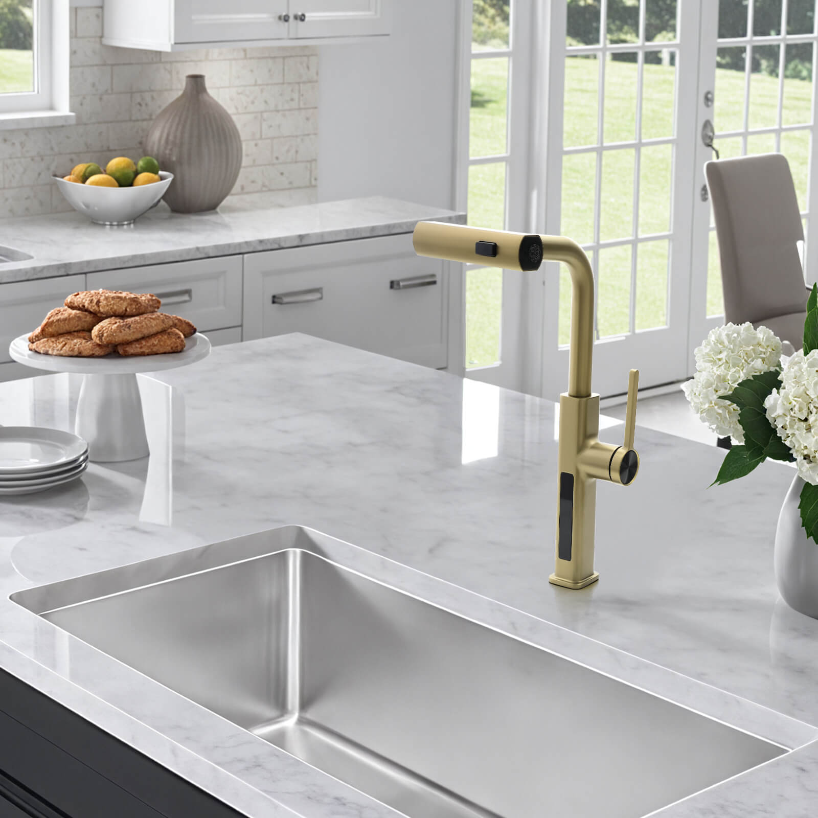 Recertified-Lefton Waterfall Kitchen Faucet-KF2209-US