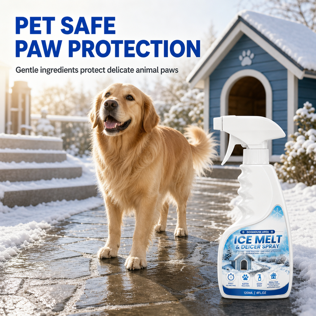 ❄️ FrostClear™ Outdoor De-Icing Spray – Fast Frost Remover for Steps & Walkways