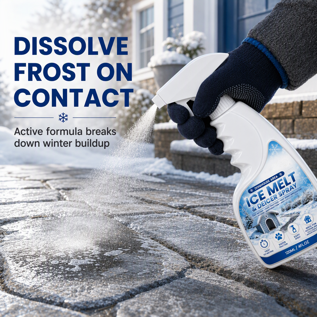 ❄️ FrostClear™ Outdoor De-Icing Spray – Fast Frost Remover for Steps & Walkways